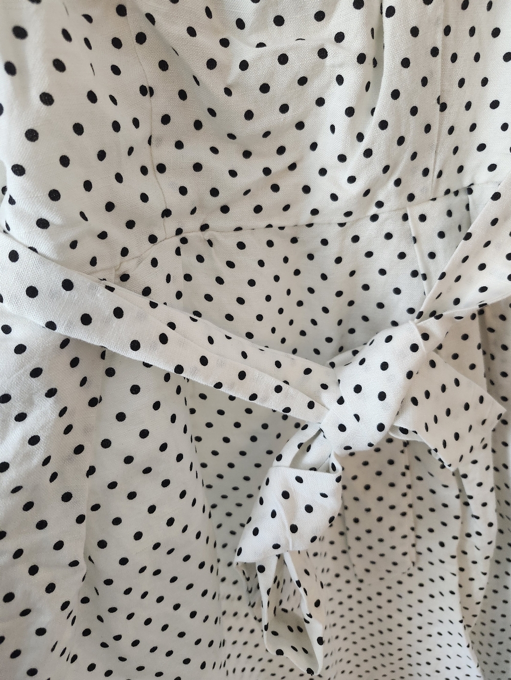 Kate Spade New York X Target Womens Mini Polka Dot Tie Waist Midi Dress - Picture 7 of 8